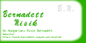 bernadett misik business card